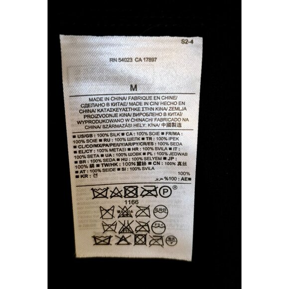 Banana Republic 100% Silk Longline Long Sleeve V Neck Pullover Tunic Top M EUC - Picture 8 of 8